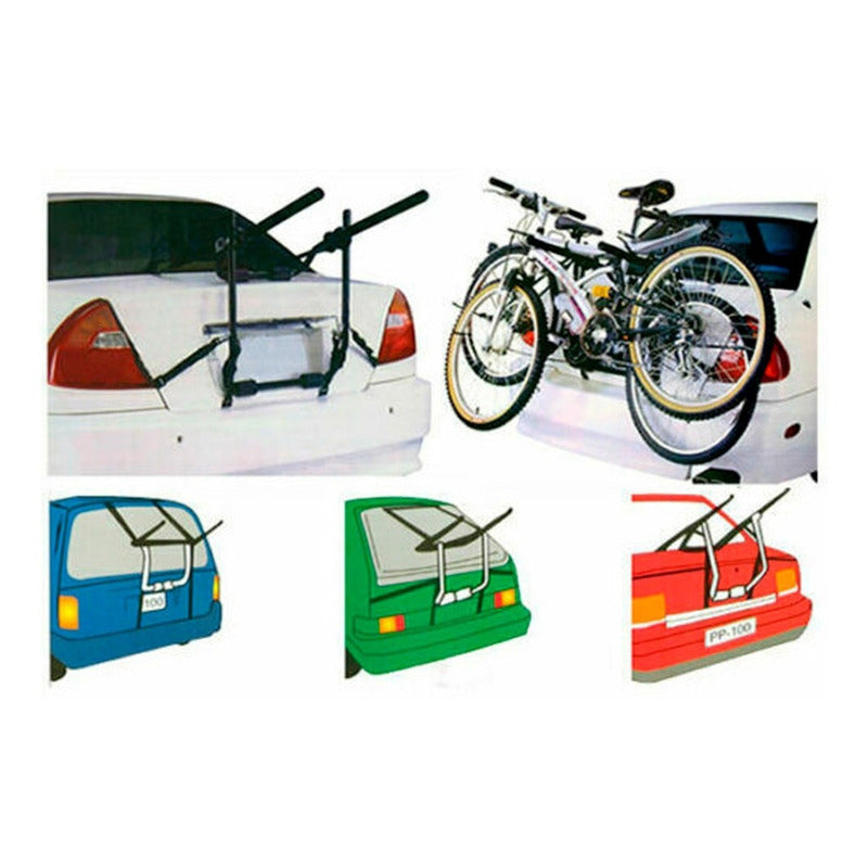 Porta Bicicleta Auto Soporte Con Capacidad Para 3 Bicicletas Negro