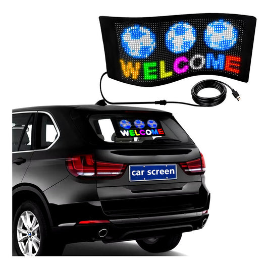 Letrero Led Multicolor Programable Para Automóvil Usb