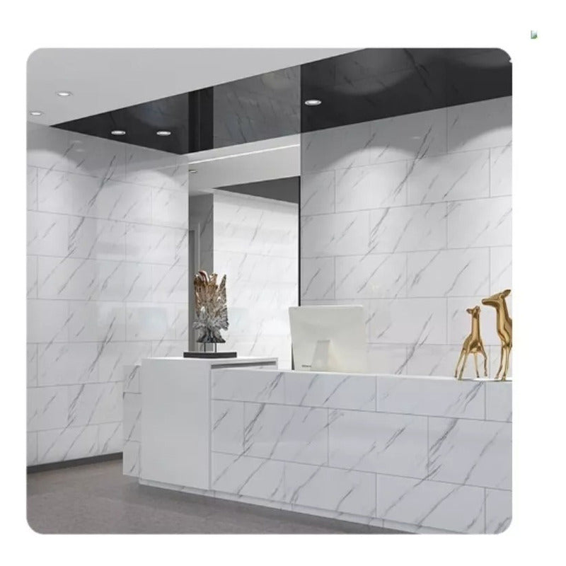 Pack X10 Laminas De Pared Marmoleada Autoadhesiva Lujo Mural