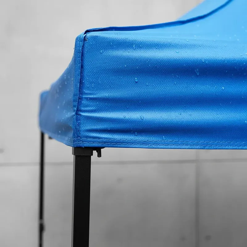 Toldo Metálico 3x3 Plegable Con Lona, Resistente A La Lluvia Azul