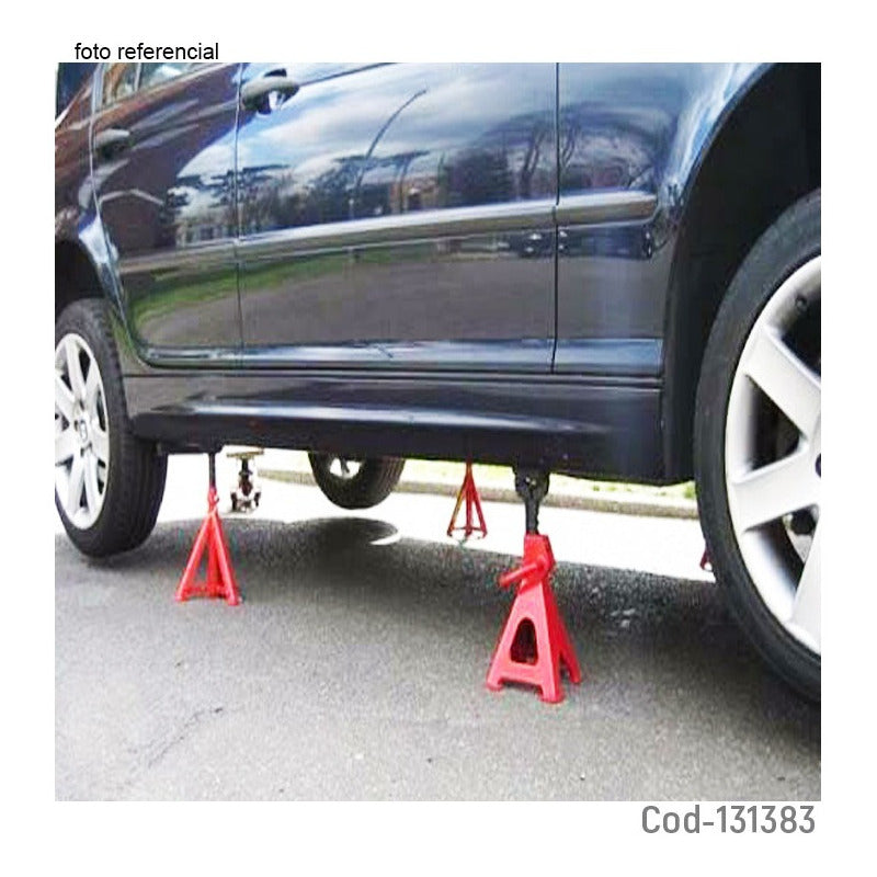 Pack X2 Banquillos 3 Toneladas Caballete Moto Auto Camioneta