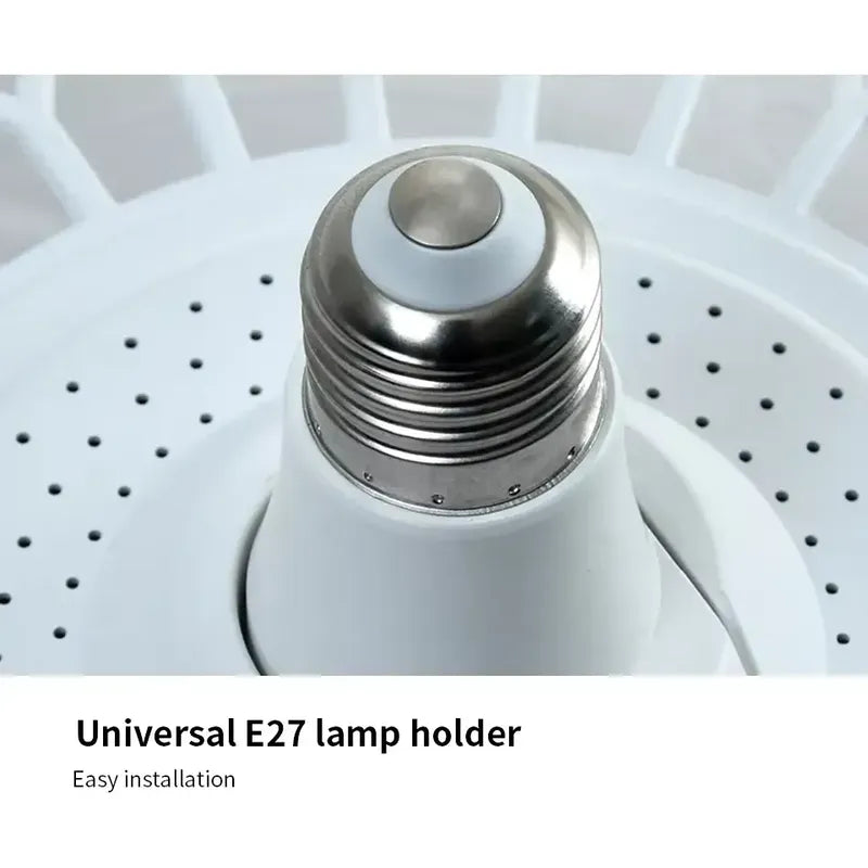 Ventilador De Techo Elegante Con Luz Led Y Control Remoto 30 Cm 50/60hz Blanco Plástico 7