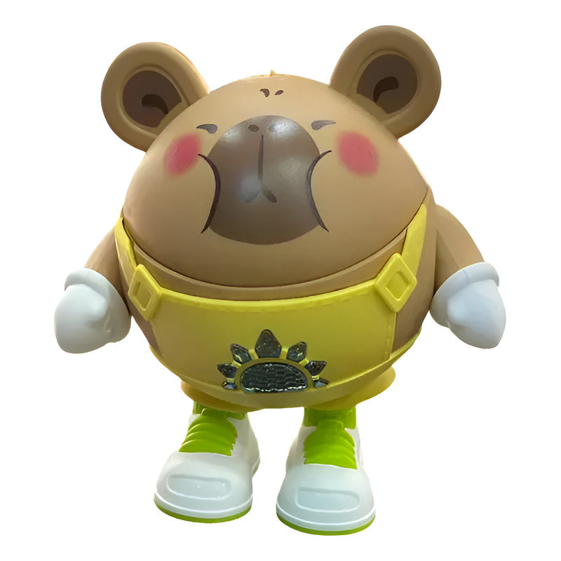 Capibara Bailarin Dacing Juguete 5d Luz Sonido Movimiento Amarillo