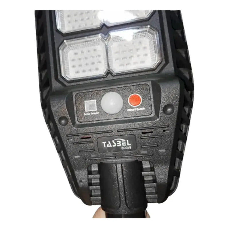 Foco Solar 800w + Soporte Y Sensor Luminaria Para Exterior Negro Blanco Frío