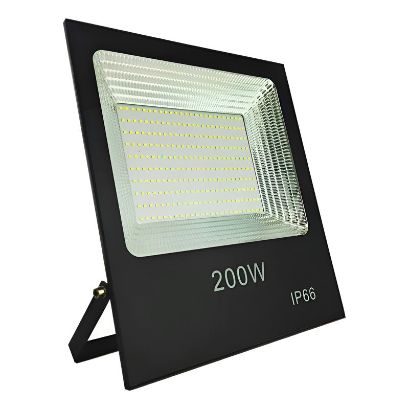 Foco Proyector Led 200w Exterior Reflector Ip66 Canchas Negro