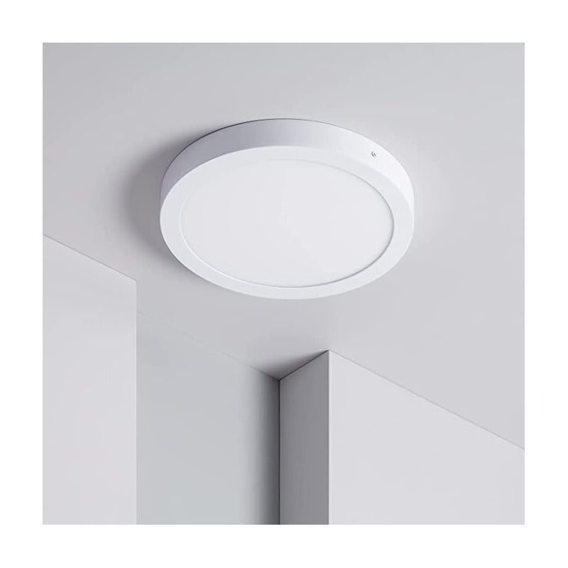 Pack X2 Panel Led Sobrepuesto 18w Foco Plafon Redondo Cuadra Redondo