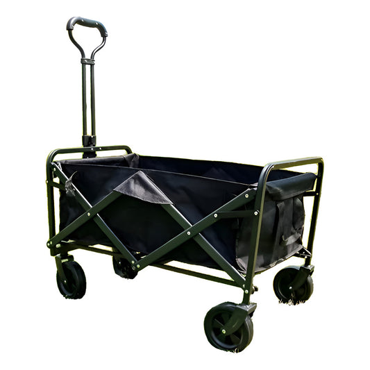 Carrito Multiproposito Compras Camping Plegable Ruedas Negro