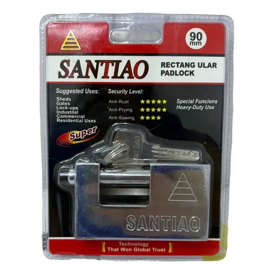 Candado De Seguridad Santiao De Acero Inoxidable De 90mm Con Llave Para Exterior