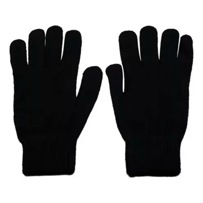 Guante Lana Térmico Para El Clima Frío Polar Colores Surtido Negro