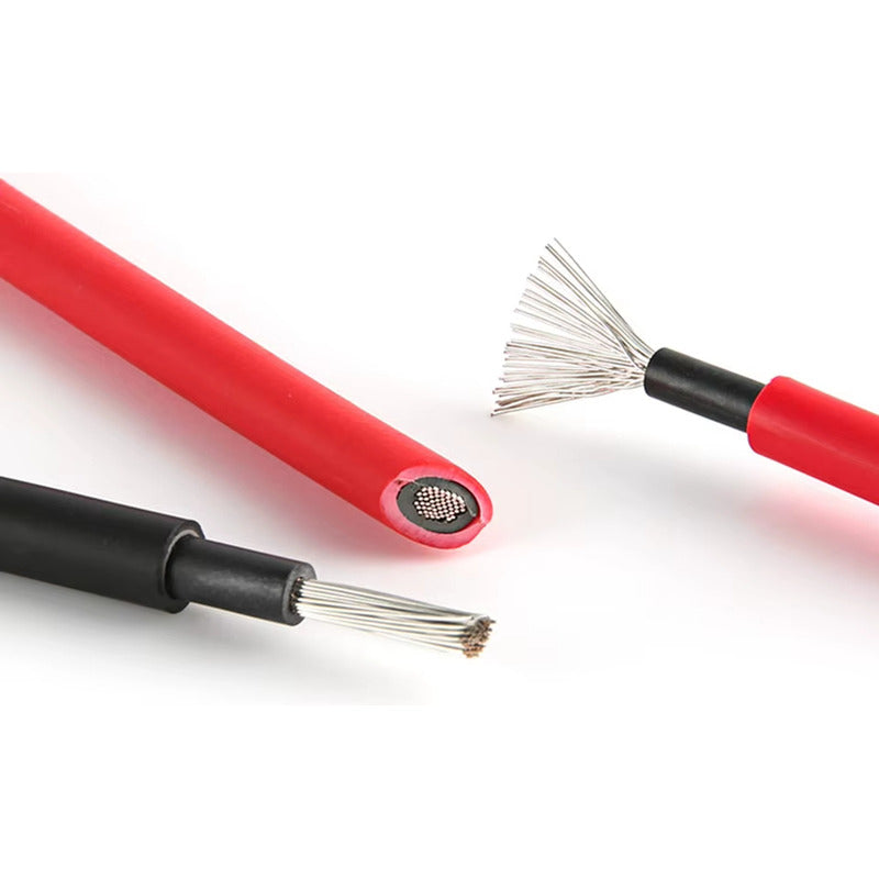Cable Solar Fotovoltaico 6mm Negro Y Rojo 10 Metros Negro