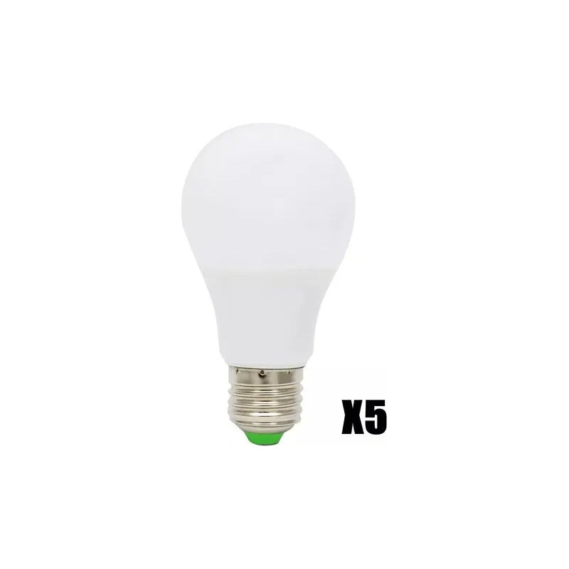 X5 Ampolleta Led 15w Ecologica Ahorro Hogar E27 Luz Fria Luz Blanco Frío - 003003 B72