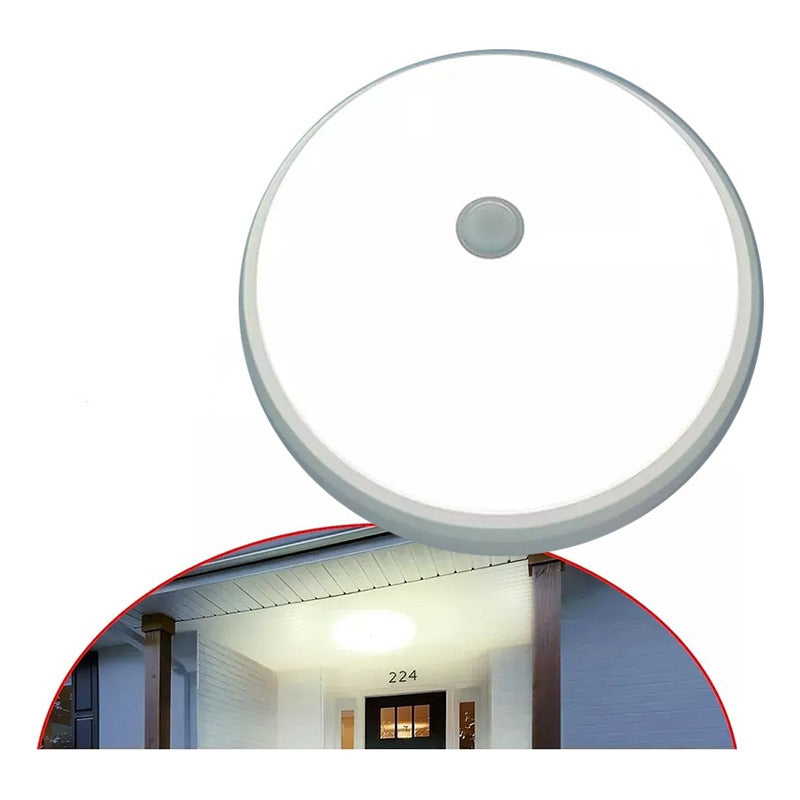 Foco Led Con Sensor De Movimiento Plafón Ampolleta