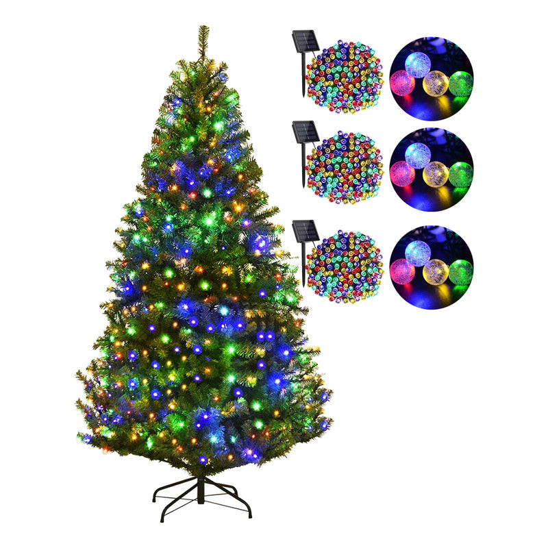 Arbol De Navidad 1.80mts + 6 Luces Solares Modelos Variados