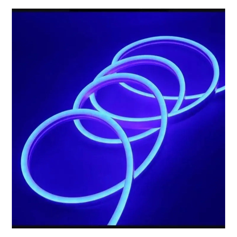 Cinta Led Neon Luz 5mts Flexible Transformador 12v Decoracio Azul