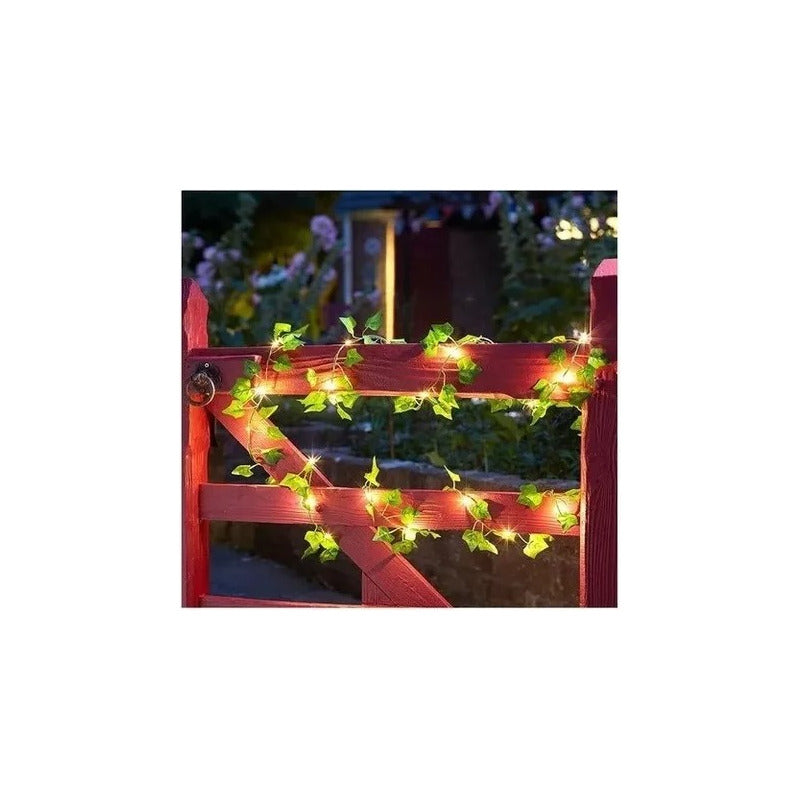 Envio Gratis Pack X2 Luces De Hojas Cortina Navidad Boda 2mt Cálida