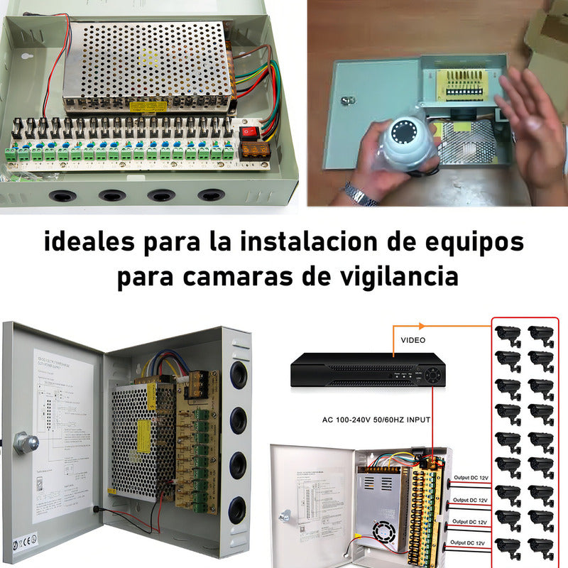 Fuente Poder 12v 30a 360w Transformador 220v Camaras Cinta