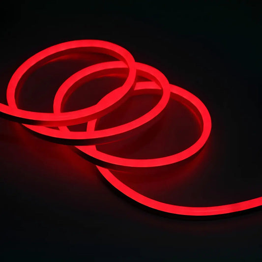 Cinta Led Neon Luz 5mts Flexible Transformador 12v Decoracio Rojo