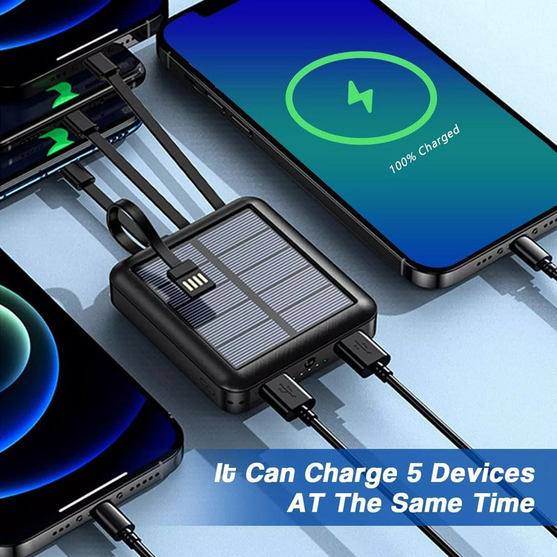 Bateria Portatil Externa 20.000 Mah 2 Usb Solar Powerbank