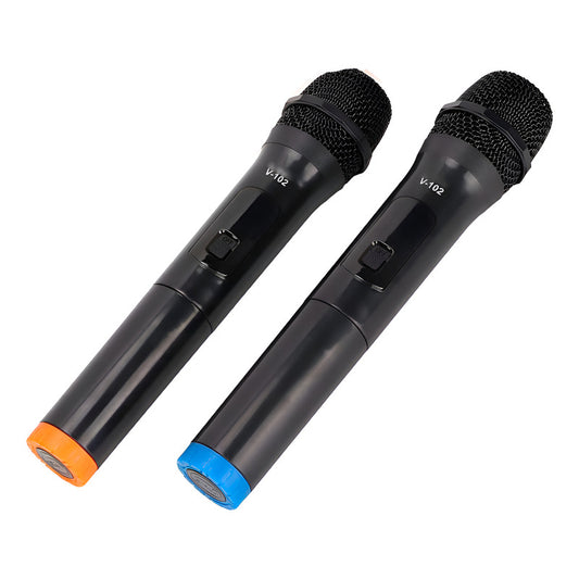 Pack X2 Microfonos Inalámbricos Karaoke Eventos Conferencias Negro