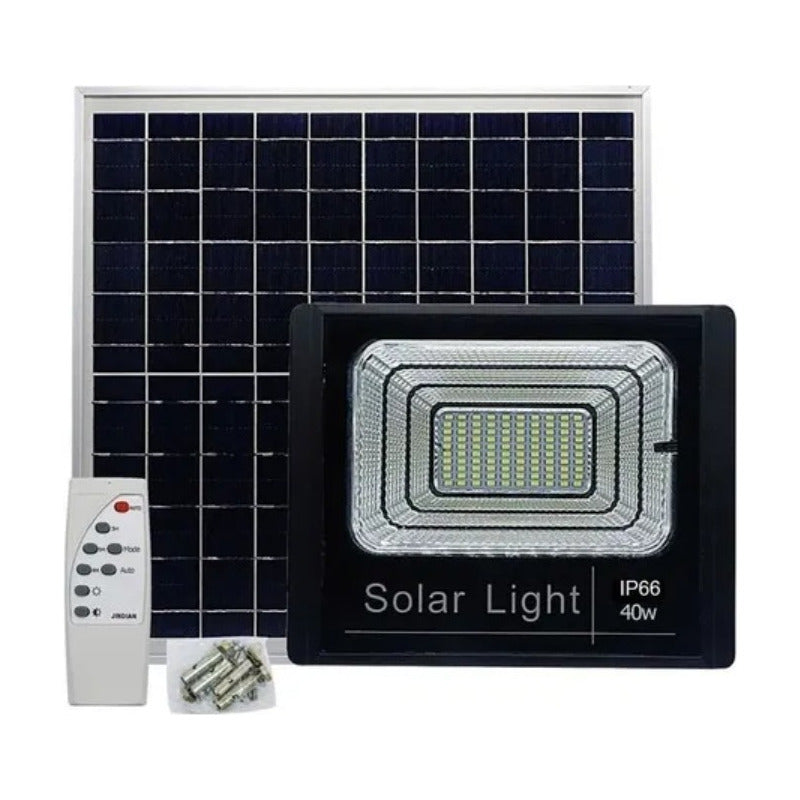 Foco Solar De 800w Led Con Panel Solar Y Control Remoto