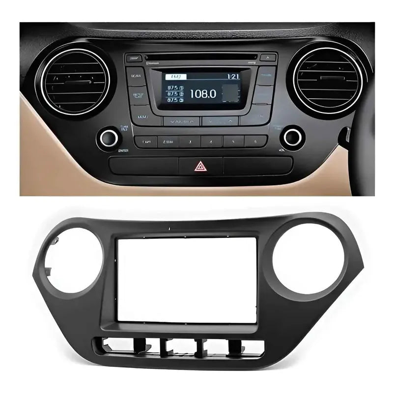 Bisel Adaptador Pantalla Hyundai I10 2014 - 2018 Radio 9pul Negro