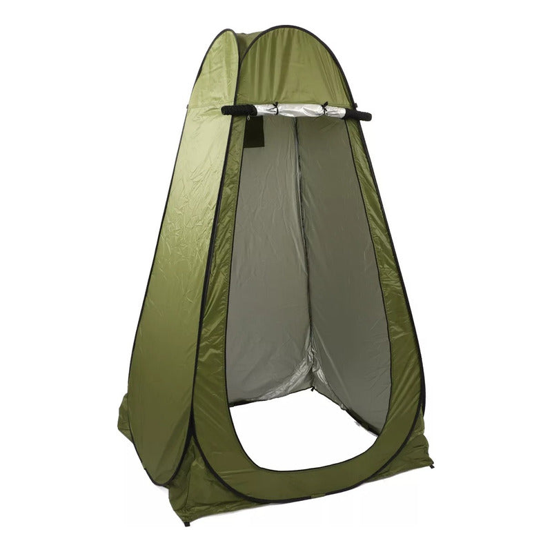 Carpa Alta Caseta Baño Vestidor Portátil Camping Practica Verde Lima