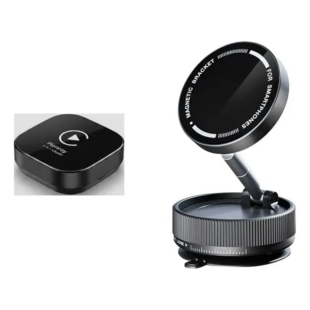 Kit Conexión: Adaptador Carplay/android Inalámbrico Automático + Soporte Teléfono Magnético Negro
