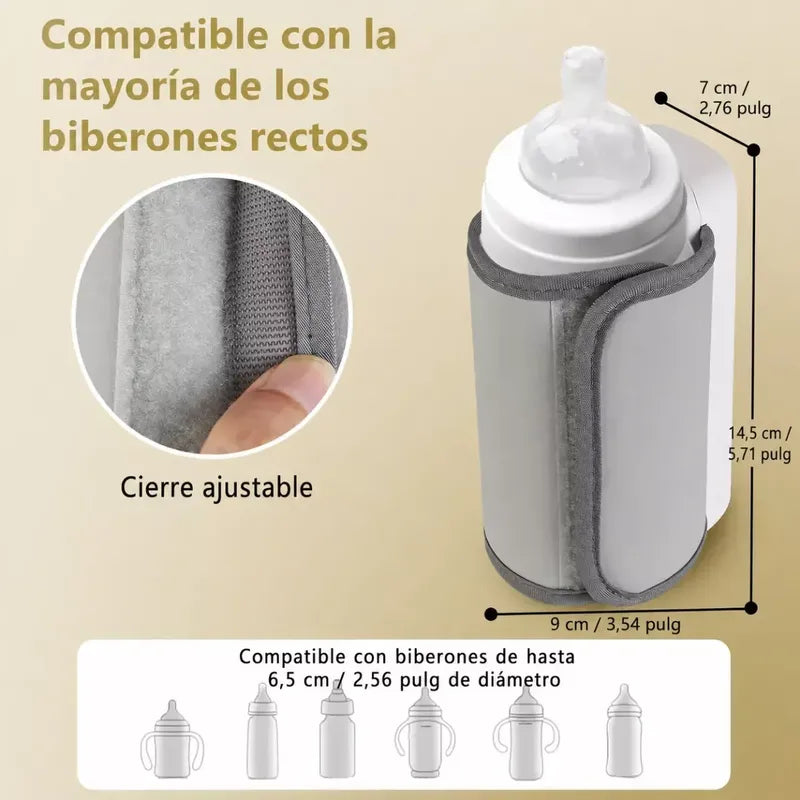 Calienta Biberones Portátil De Viaje Inalámbrico Para Bebé Blanco