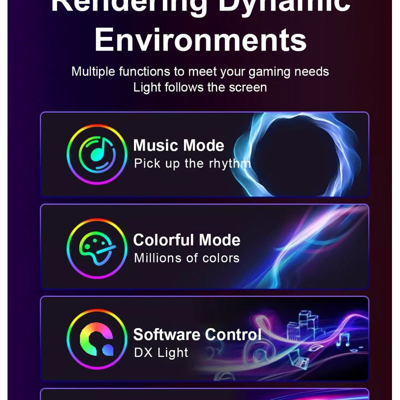 Cinta Led Para Pc Tv Inteligente Sincroniza Pantalla Musica Rgb