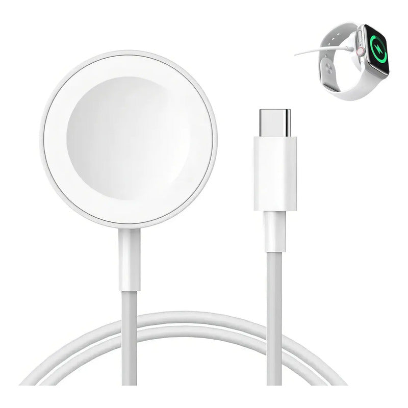 Cable De Carga Inalámbrico Usb-c Para Apple Watch Series 1 A Blanco