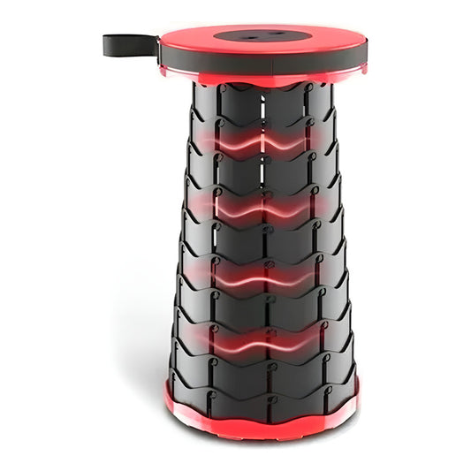 Taburete Plegable Silla Telescopica Silla Portatil Retraible Rojo