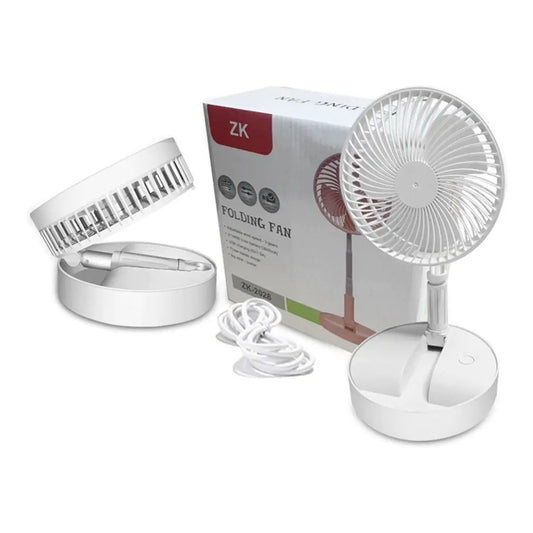 Ventilador De Mesa Escritorio Portatil Usb Silencioso Potent 20 Cm 5w Blanco Plástico 3