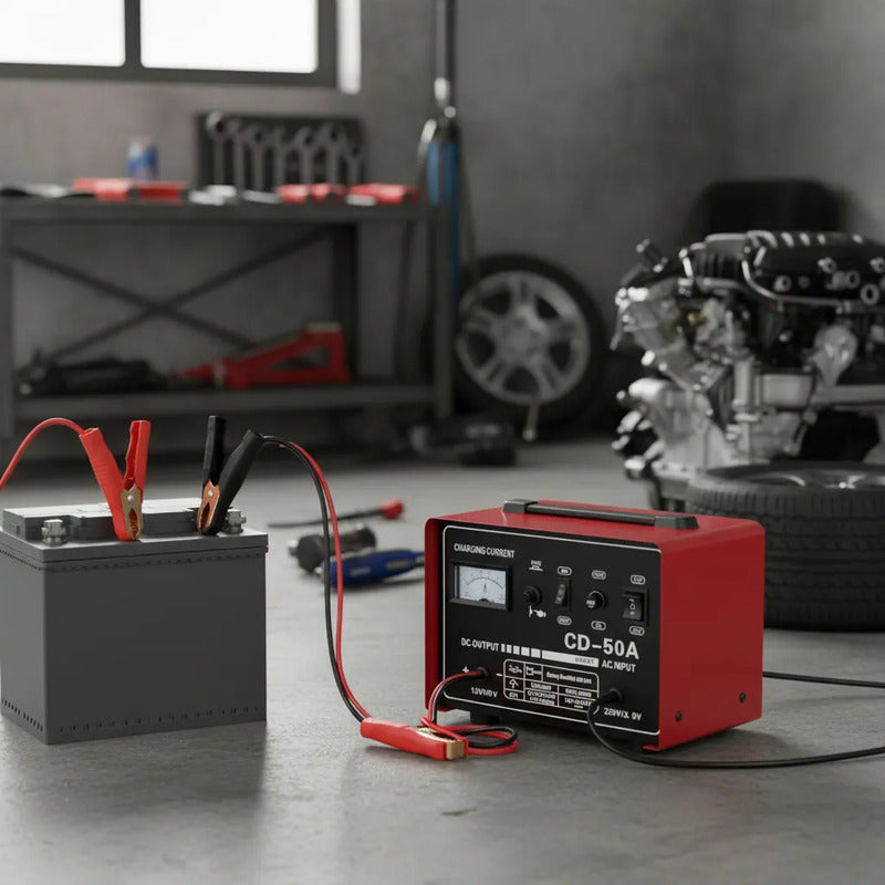 Cargador De Batería 12v Y 24v Para Auto Y Camión De 50 A