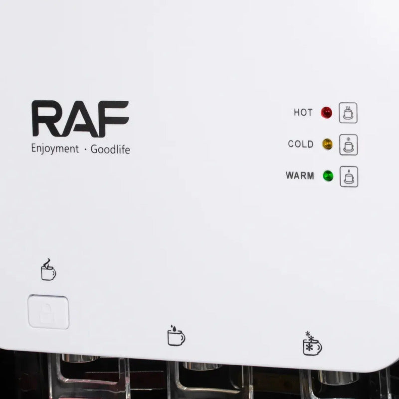 Dispensador De Agua Eléctrico Grande 3 En 1 Con Mini  Nevera Beige