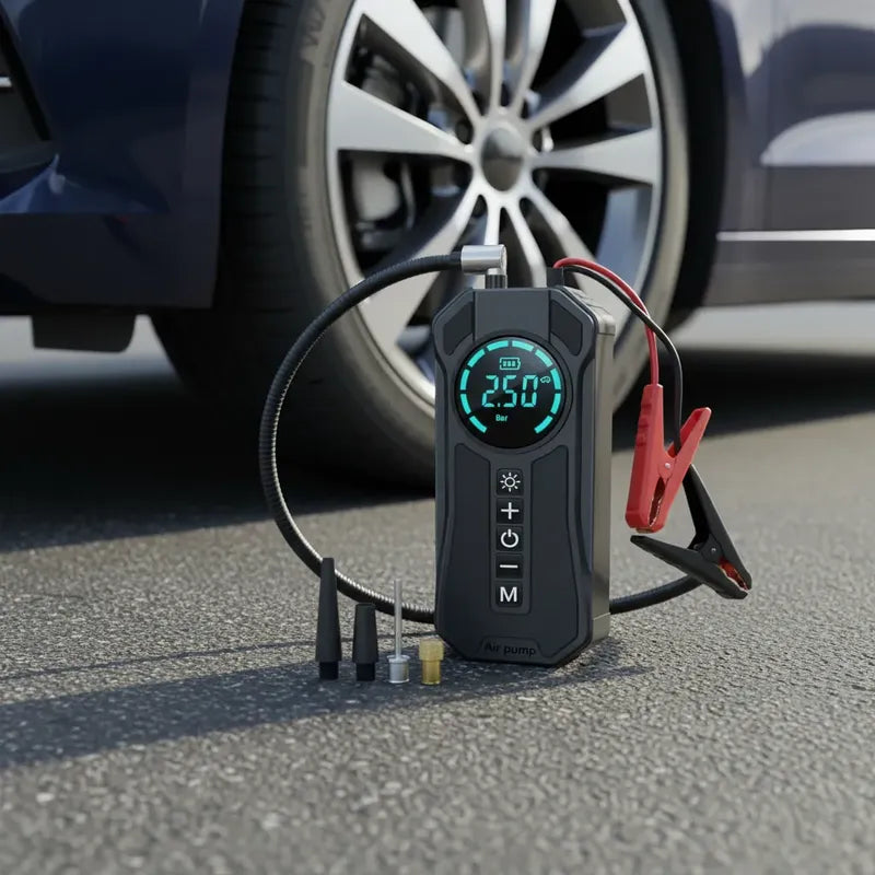 Partidor E Inflador De Neumaticos Para Auto Recargable
