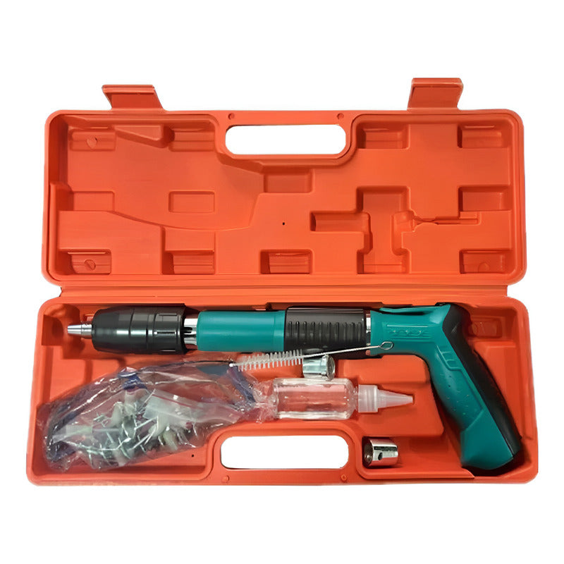 Kit Pistola De Clavos Descarga Automatica Ajustable De Acero