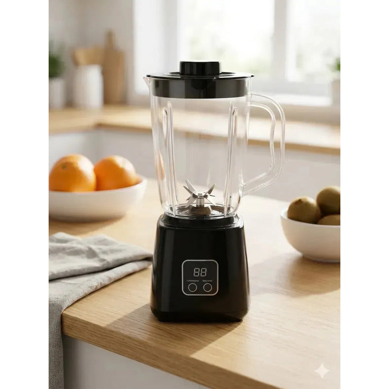 Licuadora Portátil Recargable 600ml Con 3 Programas Vaso Licuadora Usb Para Batidos Smoothies Jugos Proteínas Frutas... Negro