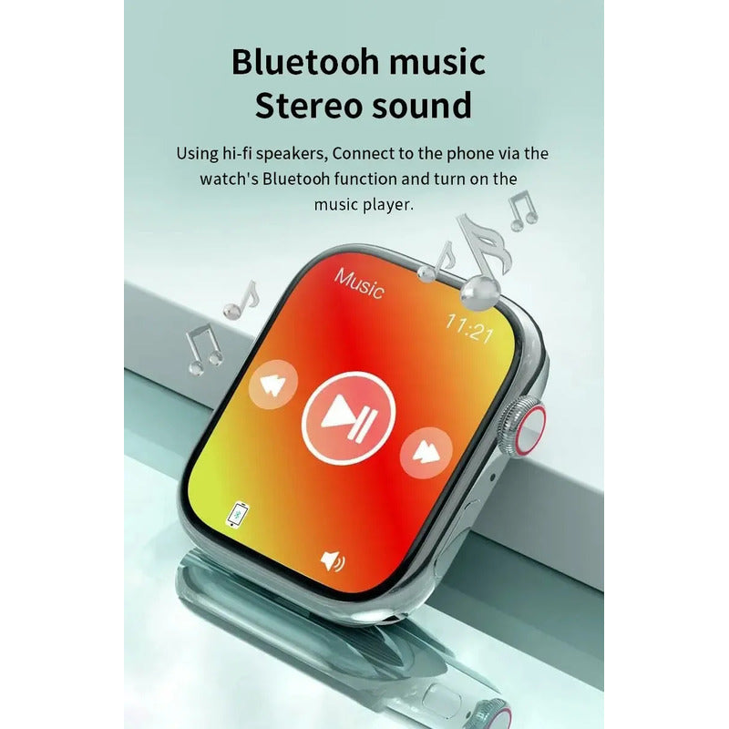 Smartwatch Reloj Inteligente Bluetooth Llamadas 2.1 Deportiv Caja Blanco Correa Gris Bisel Negro Diseño De La Correa Milanese