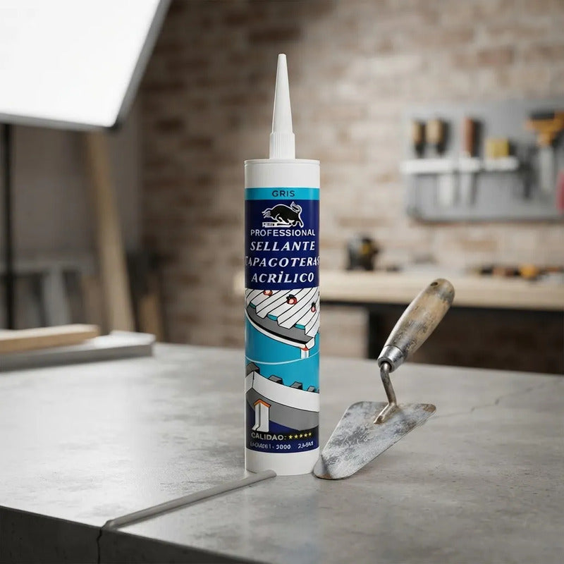 Silicona Acética Sellante Gris Sellador Acrílico Resistente