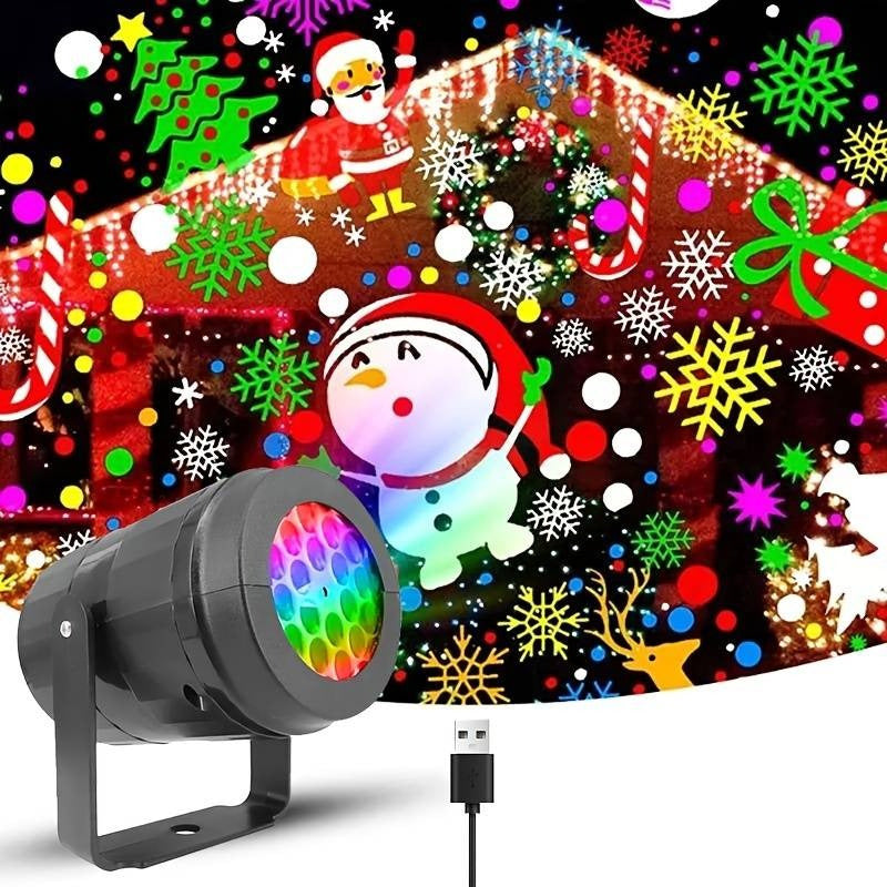 Luces Navidad Exterior Proyector Robotizado Giratorio Multicolor
