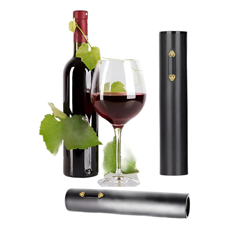 Sacacorchos Eléctrico Para Vino, Facil De Usar, Abrebotellas Negro