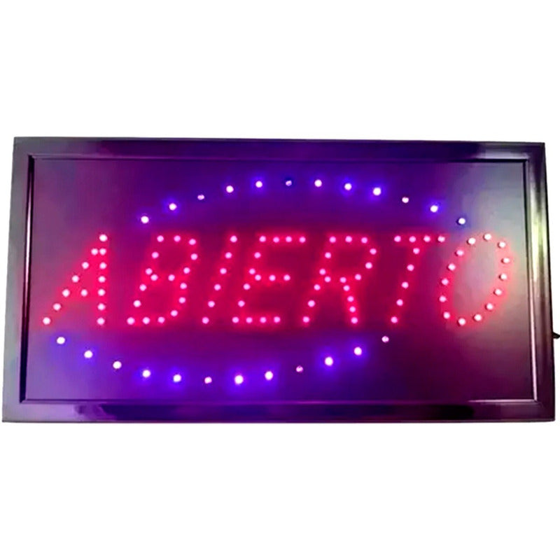 Letrero Led Signs Luminoso Aviso - Abierto
