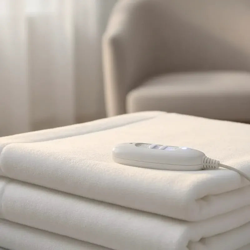 Cobertor Termico Calienta Cama Electrico Grande Calefactor Blanco 2 Plazas