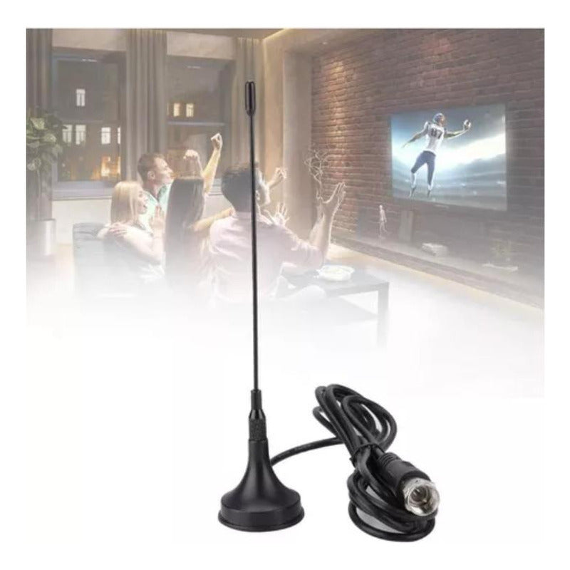 Antena Para Tv Digital Full Hd De Iman Interior 3.5 Dbi Coax