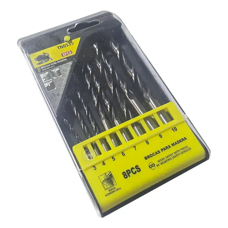 Pack X2 Brocas Para Madera 8pzs Taladro Carpinteria Mdf