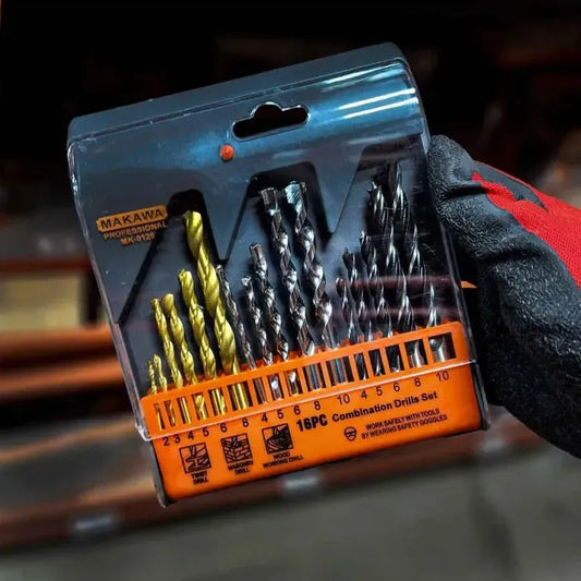 Juego De Brocas Avellanadoras Tecnohogar De 6 Mm Para Metal, Madera, Concreto Y Vidrio  Pack De 16
