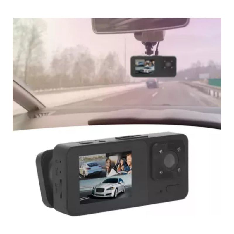 Cámara De Coche Con Triple Lente Giratoria Hd1080p, Visión N