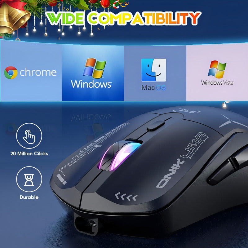 Mouse Gamer Inalámbrico Onikuma Cw917 Black Negro