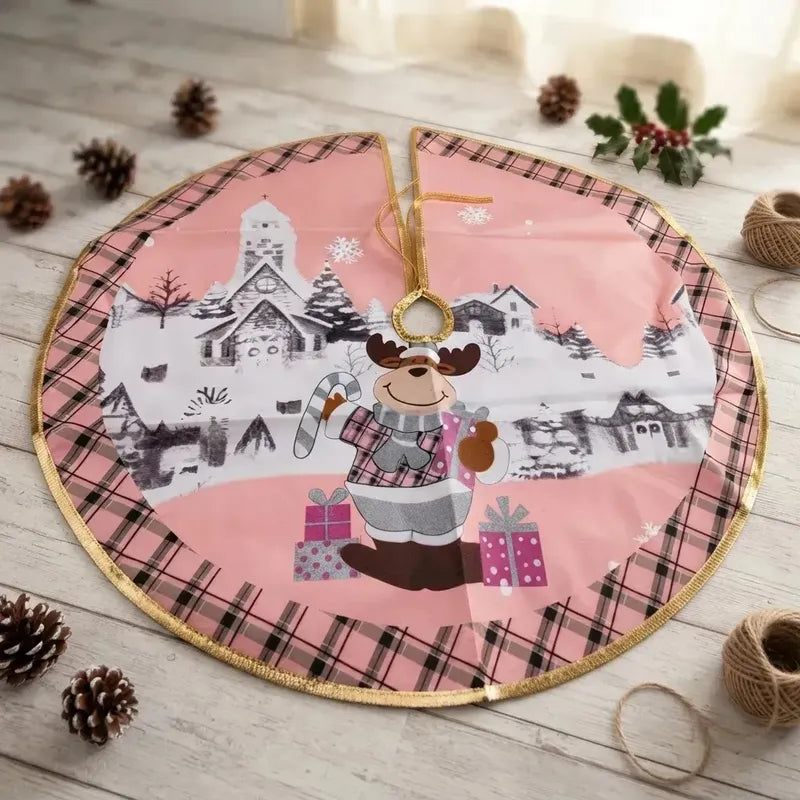 Pie De Árbol Navidad Faldon Decoración 86cm