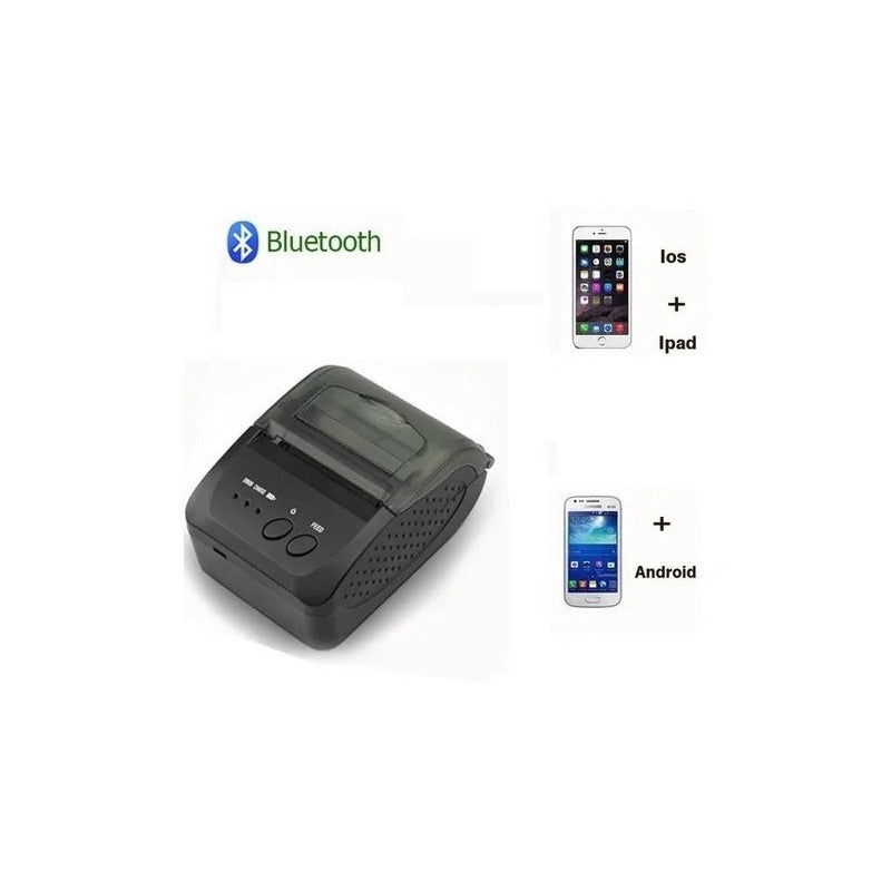Impresora Bluetooth Inalámbrica Mini Con Batatia O Corriente Negro